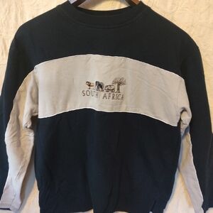 South Africa Navy and Gray Men's Sweatshirt Size Medium